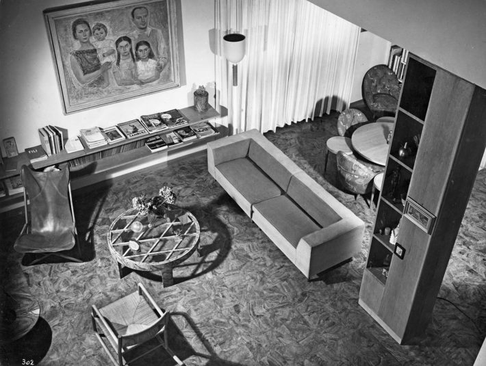 Casa Laporte, via Brin 12, Milano, 1936, interno, progetto di Gio Ponti, Antonio Fornaroli ed Eugenio Soncini. © Gio Ponti Archives, Milano.