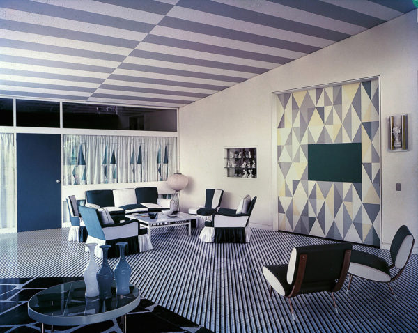 Soggiorno della Villa Arreaza, Caracas, progetto di Gio Ponti, 1956. © Gio Ponti Archives, Milano.