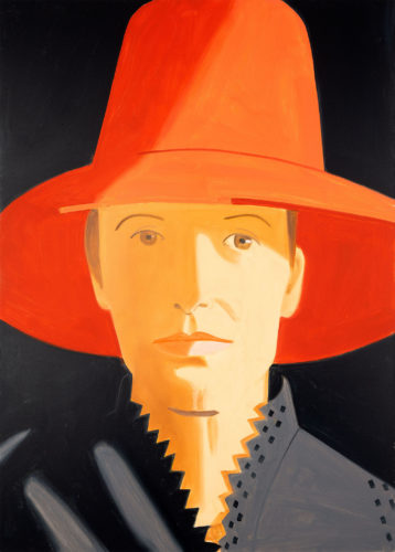 Alex Katz, Red Hat (Alba), 2013, oil on canvas. © Alex Katz, VG Bild-Kunst, Bonn 2018, private collection. Photo: Andreas Pauly.