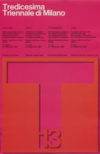 Massimo Vignelli, Tredicesima Triennale di Milano, 1964. © The Museum of Modern Art / Licensed by SCALA / Art Resource, NY.