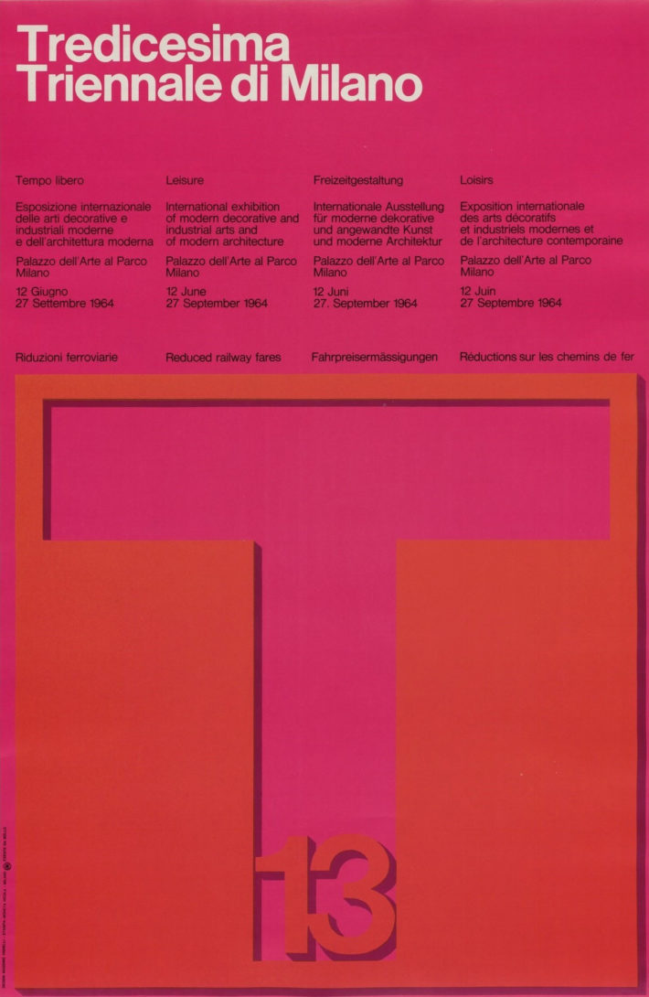 Massimo Vignelli, Tredicesima Triennale di Milano, 1964.