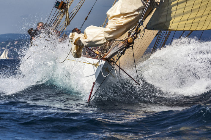 Tuiga, fiore all'occhiello dello Yacht Club de Monaco, durante Les Voiles de Saint-Tropez, edizione 2012.