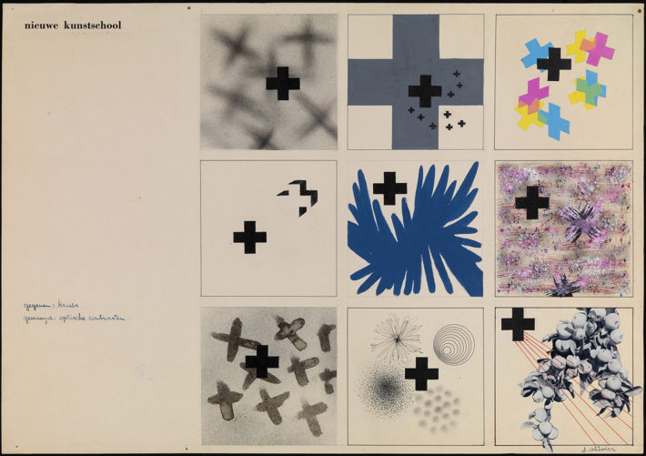 Jettie Olivier, elaborato scolastico realizzato presso la Nieuwe Kunstschool, 1938 circa, gouache su carta. Collezione privata.