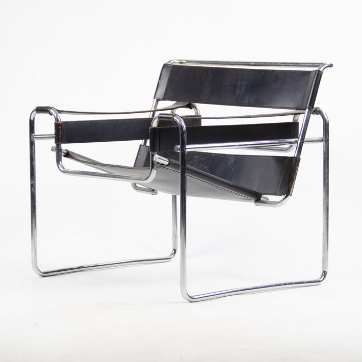 Sedia Wassily, nota anche come Modello B3, disegnata da Marcel Breuer, 1925. © D Rose Mode.