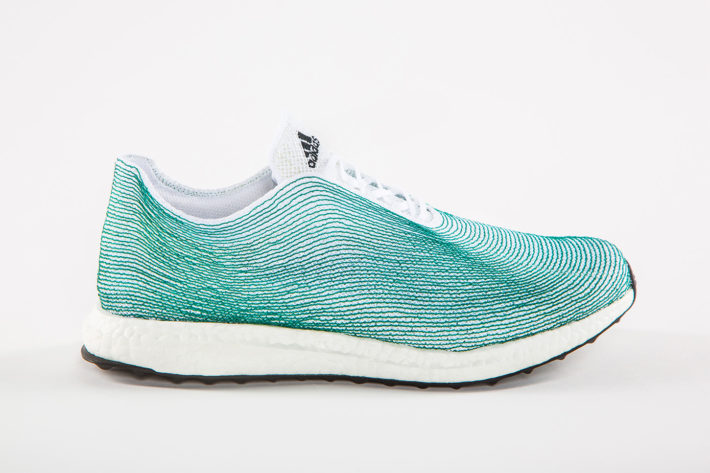 Calzatura Adidas Parley Ocean Plastic, 2016. Courtesy Adidas.