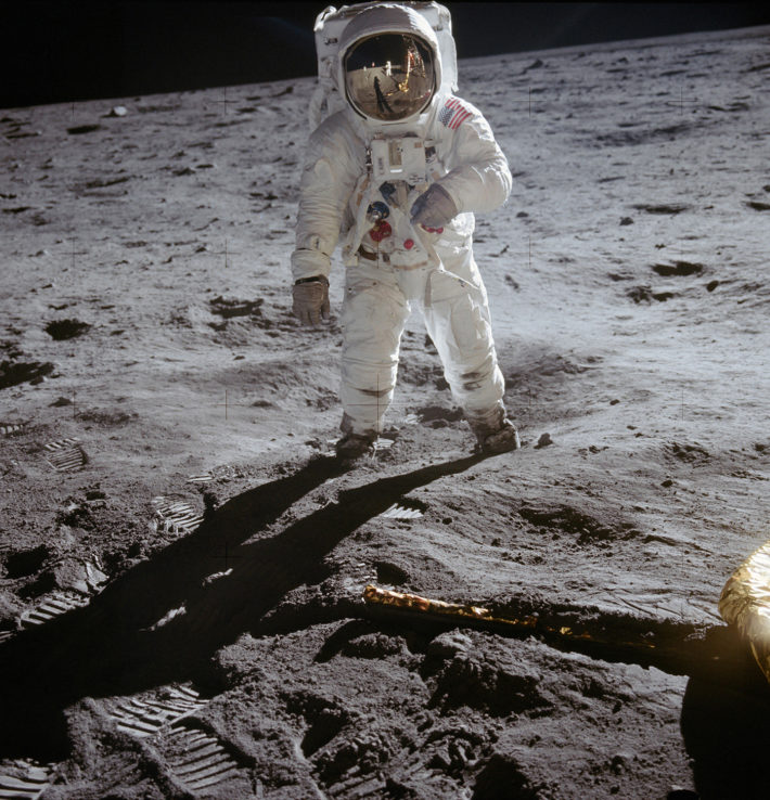 Buzz Aldrin on the moon, July 20, 1969. Photo: © NASA.